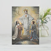 Carte Vierge religieuse Marie Sainte Thérèse Jeanne d'Ar (Debout devant)