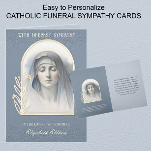 Carte Vierge religieuse Marie Sympathie catholique Condo