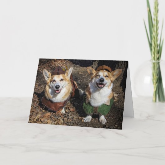Carte vierge Robin des Bois Corgi (Devant)