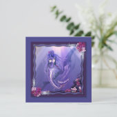 Carte vierge Sirène Océan Violet (Debout devant)