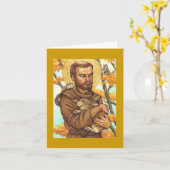 carte vierge St Francis de note et lapin (Fleur jaune)