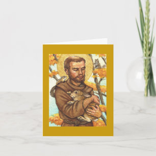 carte vierge St Francis de note et lapin
