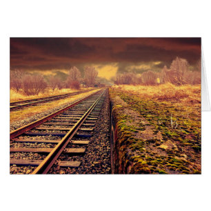 Carte vierge Traces de train vides