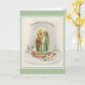 Carte Vierge traditionnelle catholique Mariage Marie (Fleur jaune)
