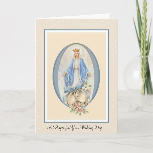 Carte Vierge traditionnelle catholique Mariage Marie (Devant)