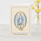 Carte Vierge traditionnelle catholique Mariage Marie (Fleur jaune)