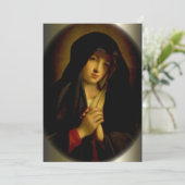 Carte Vierge triste Marie aux mains pliées (Debout devant)