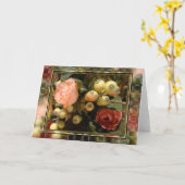 Carte vierge victorienne (Fleur jaune)