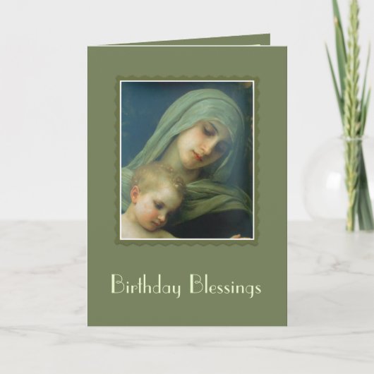 Carte Vierge Vierge Marie avec Christ Enfant Jésus (Devant)