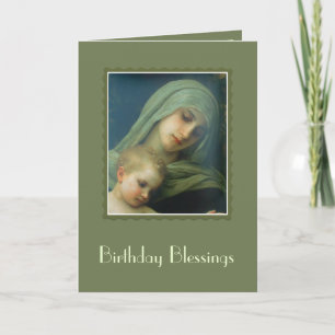 Carte Vierge Vierge Marie avec Christ Enfant Jésus