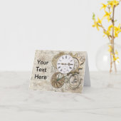 Carte vierge vintage de note de Steampunk (Fleur jaune)