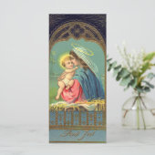 Carte Vierge vintage et Noël de l'enfant (Debout devant)