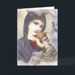 Carte Vierge Vintage religieuse Marie Jésus-Ange<br><div class="desc">Écriture à l'intérieur : Je remercie mon Dieu de tout souvenir de vous,  Philippiens 1:3 Verse Inside : Que Dieu vous accorde de nombreuses années heureuses et bénies.Joyeux anniversaire</div>