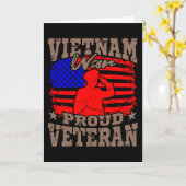 CARTE VIETNAM WAR FIER VÉTÉRAN VÉTÉRAN VÉHICULE (Fleur jaune)