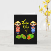 Carte Vietnamese New Year 2024 Tet 2024 Xuan Van Su Nhu (Fleur jaune)