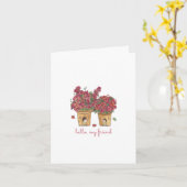 Carte Vieux Amis Oiseaux Qui Vous Manquent (Fleur jaune)