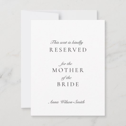 Carte Vieux argent, Bg neutre, Balise de siège réservé (Devant)