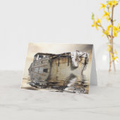 Carte Vieux bateau cool (Fleur jaune)