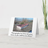 Carte Vieux bateau de rangée rustique (Dos)