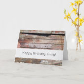 Carte Vieux bois rustique bateau en bois plank (Fleur jaune)