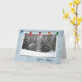 Carte Vieux Cabine à Winter Woods (Fleur jaune)