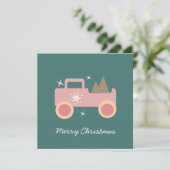 Carte Vieux camion Noël groovy (Debout devant)