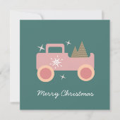 Carte Vieux camion Noël groovy (Devant)