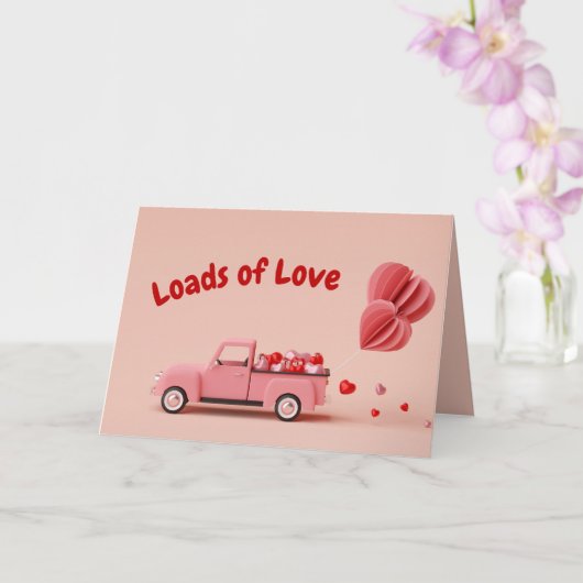 Carte Vieux camion Saint-Valentin (Orchidée)