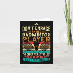 Carte Vieux Champion de Badminton - Ne Les Enrage Pas