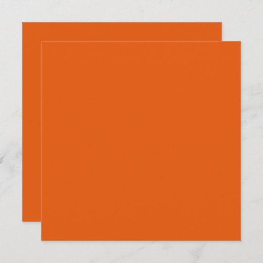 Carte Vieux Citrouille épice orange couleur solide (Devant / Derrière)