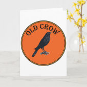 Carte vieux corbeau (Fleur jaune)