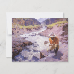 Carte Vieux Cowboy, Chercheur d'Or, Wyoming par Leigh