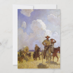 Carte Vieux Cowboys, Le Costume Parkman par NC Wyeth