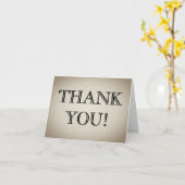 Carte Vieux et Vintage look "MERCI!" (Fleur jaune)