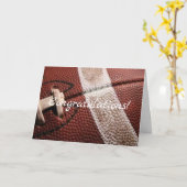 Carte vieux football félicitations (Fleur jaune)