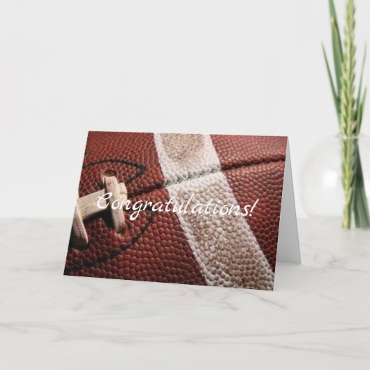 Carte vieux football félicitations (Devant)