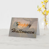 Carte Vieux Halloween (Fleur jaune)