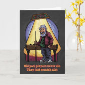 Carte Vieux joueurs de piscine (Fleur jaune)