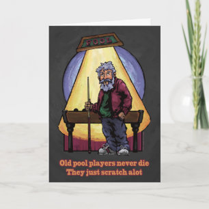 Carte Vieux joueurs de piscine