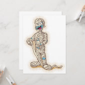 Carte Vieux maman d'Halloween (Devant/Arrière en situation)