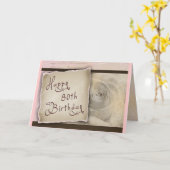 Carte Vieux mode 80e anniversaire Salutation (Fleur jaune)