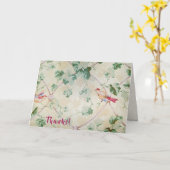 Carte Vieux motif de papier peint de Merci (Fleur jaune)