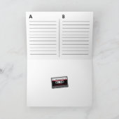 Carte Vieux Ruban Cassette Mixte Rouge et Noir Old Skool (Intérieur)