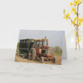 Carte Vieux tracteur (Fleur jaune)
