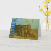 Carte Vieux Tracteur en toutes occasions (Fleur jaune)
