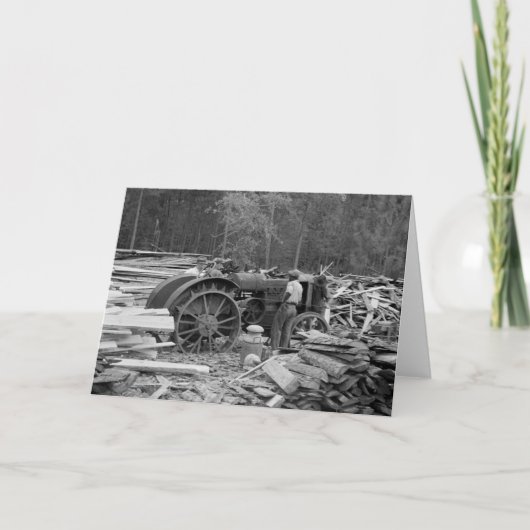 Carte Vieux tracteur scierie, 1935 (Devant)