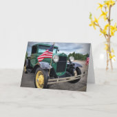 Carte Vieux véhicule Ford (Fleur jaune)