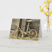 Carte vieux vélo (Fleur jaune)