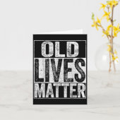 Carte Vieux Vies Chemise Hommes Femmes Âgées Senior (Fleur jaune)