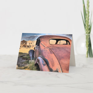 Carte Vieux voiture rouge antique, Bodie CA Blank Saluta